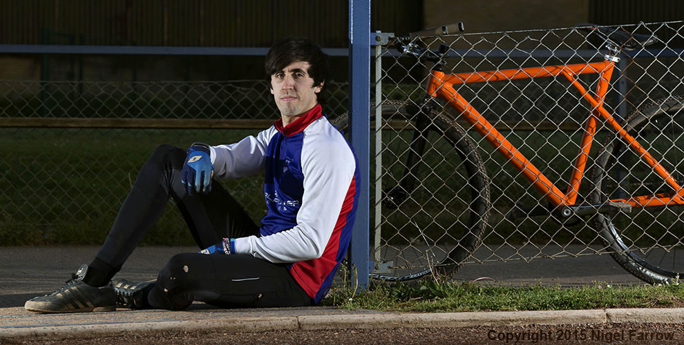 CYCLE SPEEDWAY-Great Britain and Ipswich Cycle Speedway Club rider Josh Brooke